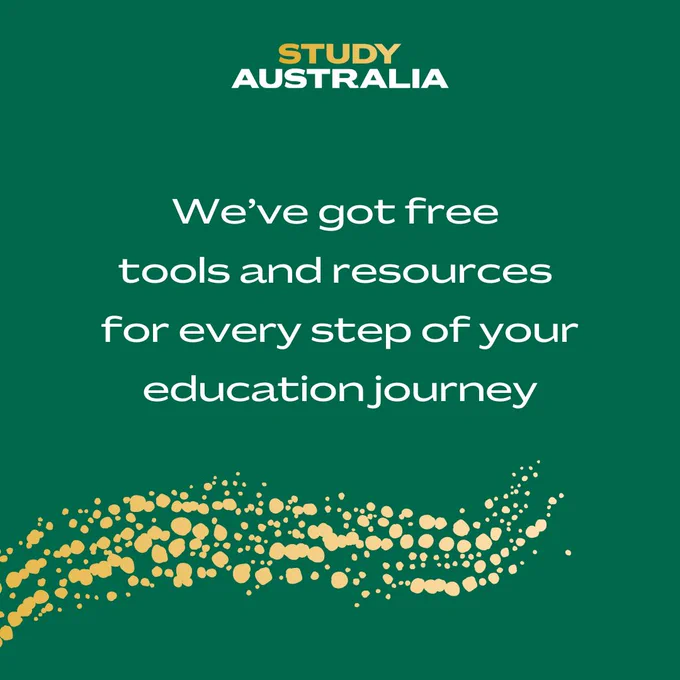 Text reading 'We've got free tools and resources for every step of your education journey'.