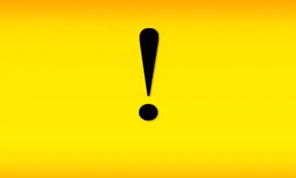 Yellow warning sign