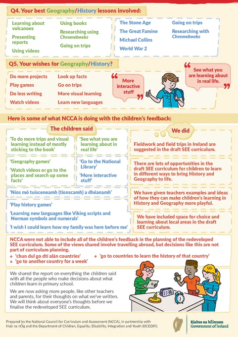 Page two of the child-friendly report for the Social and Environmental Education consultations