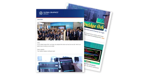 Our June newsletter is out now!
This month, we're featuring stories on:
- Building custom user interfaces fast for SmartDFE™ 
- The latest version of Harlequin Core™, the print industry's fastest RIP 
- New features for Mako Core™ v7.3 
- Connectivity in industrial printing

Stay ahead with the latest innovations and updates in the printing industry. Check it out now! https://bit.ly/news-issue59-june2024
#PrintingIndustry #Innovation #TechUpdates #SmartDFE #HarlequinCore #MakoCore #IndustrialPrinting #Newsletter #inkjet
