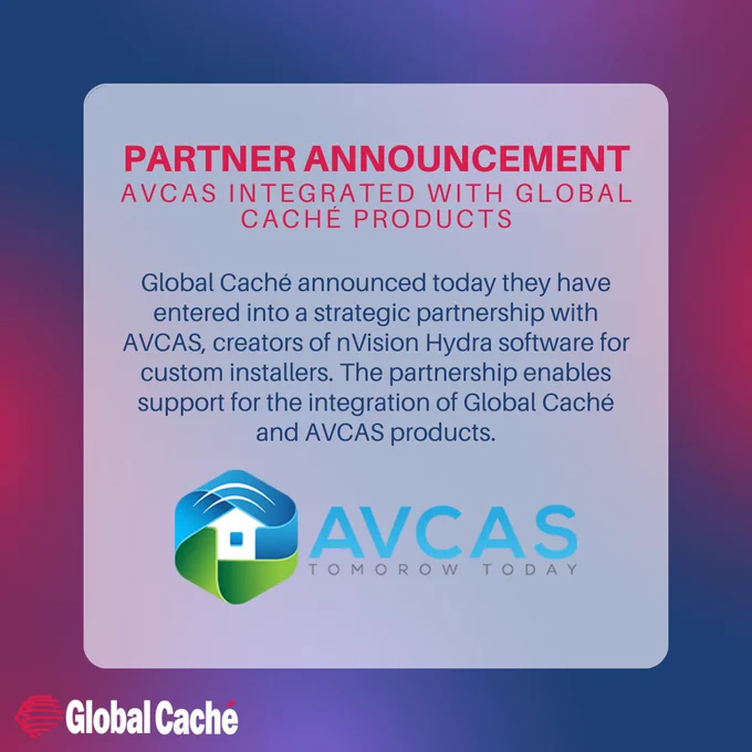 Global Caché and AVCAS form partnership