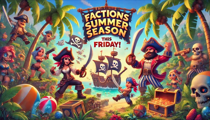 The Summer Season on Factions Pirate takes places this Friday at 5PM EST! 

play.minecadia.com