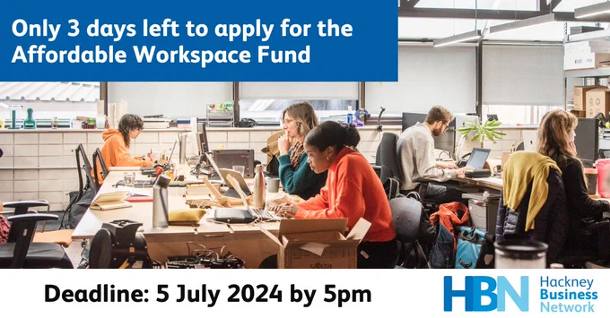 Only 3 days left to apply for the Affordable Workspace Fund