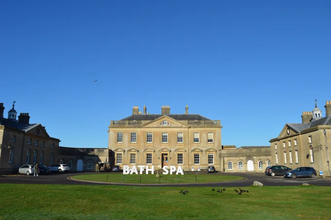 A grand house under a blue sky