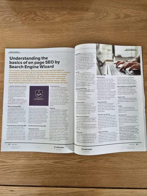 Seo article featured in magazine 