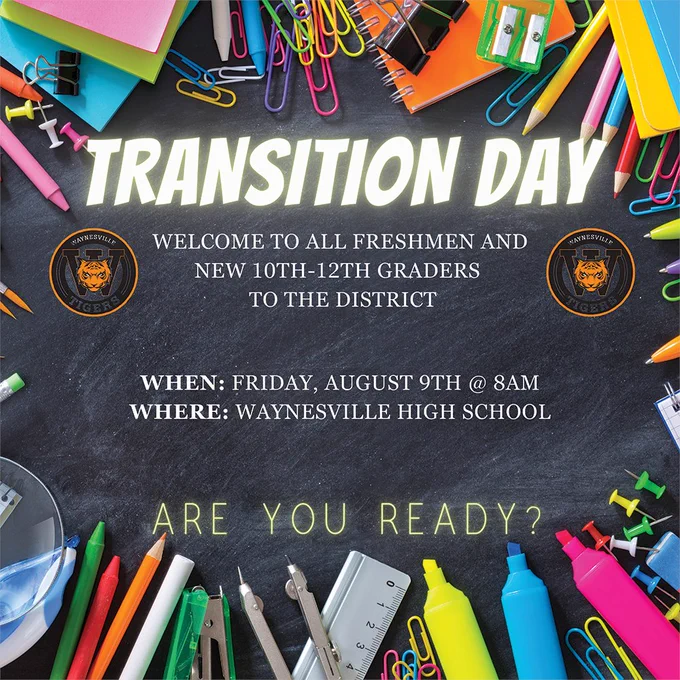 Transition Day Aug. 9 at 8 a.m.