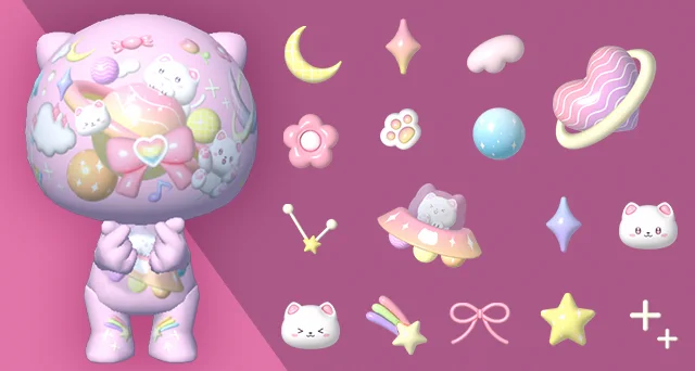 Sticker Series: Puffy Squishy Cosmic Kitty