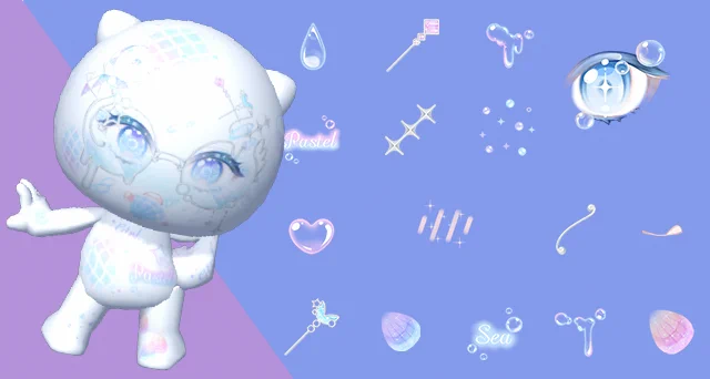 Sticker Series: Pearl Palette Mermaid: Face Decals