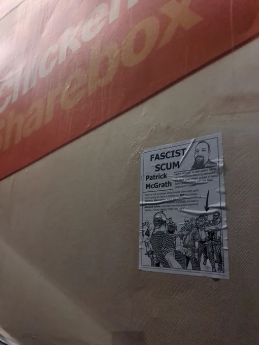 A poster on a mcdonalds billboard. The text of the poster will be in the next photos alt text