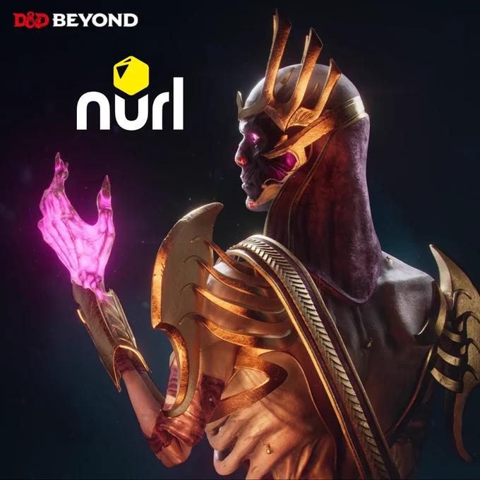 D&D Beyond Vecna promo with the Nurl logo