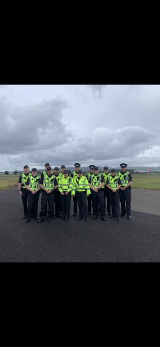 Officers grouped together