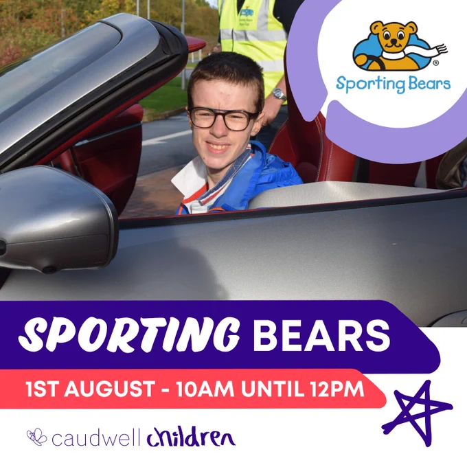 Sporting Bears at Caudwell Children, Thursday 1st August 2024, between 10 AM - 12 PM.