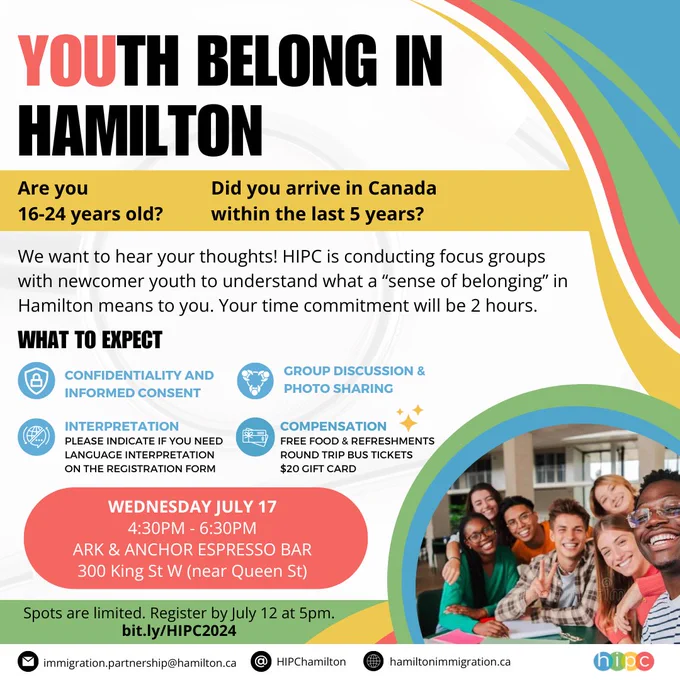 Call for Participants: Multicoloured poster featuring multicoloured text. Image of people located bottom right. 