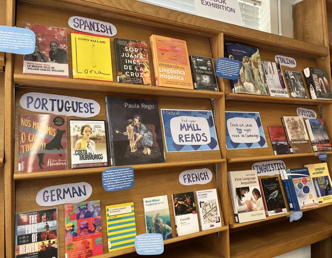 An exhibition of first-year texts studied in the MMLL Faculty.