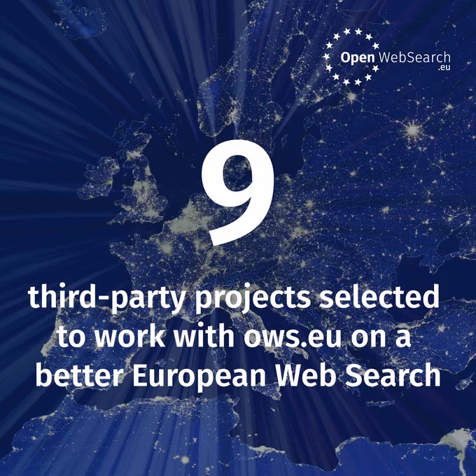 9 third-party projects selected to work with ows.eu 