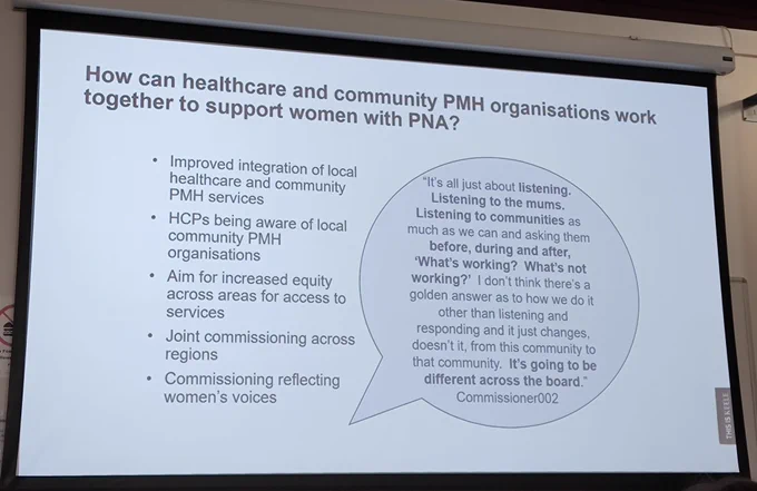 How can healthcare and community PMH organisations work together to support women with PNA