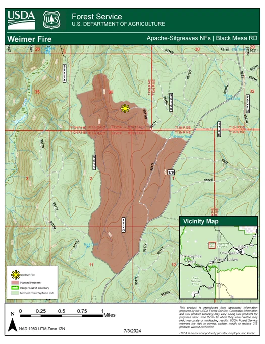 Apache-Sitgreaves National Forests
Forest Service News Release
 
Forest Public Affairs Specialist
Steve Johnson
https://www.fs.usda.gov/asnf

Firefighters respond to Weimer Fire on
Black Mesa Ranger District