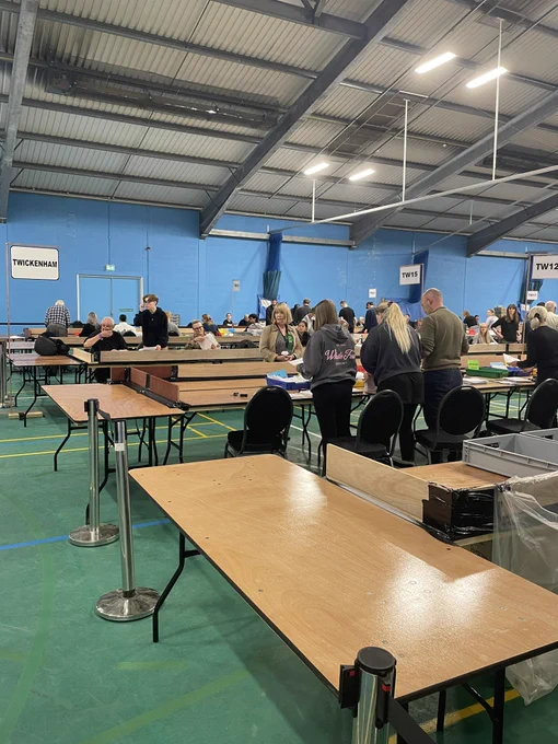 The count at St Mary’s University in Twickenham