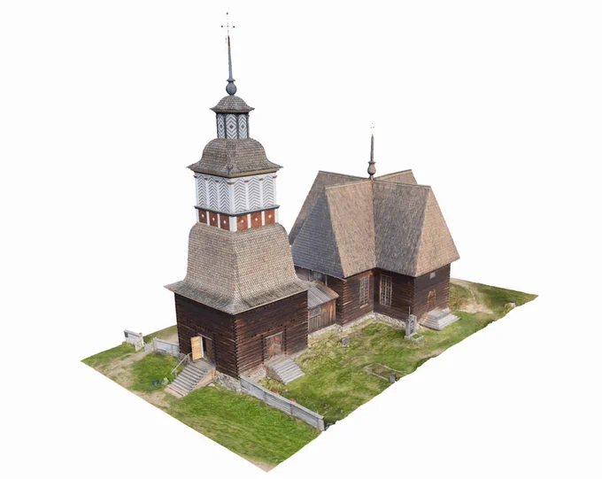 Petäjäveden kirkon 3D-digitointi, esikatselukuva. Museovirasto. CC BY 4.0.