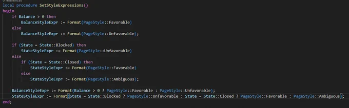 Use of ternary operator in AL can make it easier to ready code.