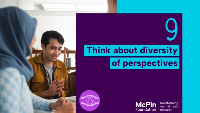 Think about diversity of perspectives