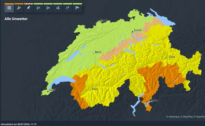 eine Landkarte eines Landes