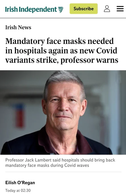 Mandatory face masks needed in hospitals again as new Covid variants strike, professor warns