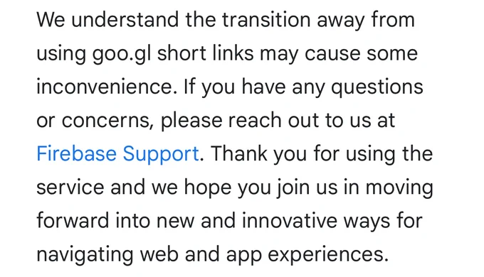 Screenshot from the linked blog post, where they’re sorry for the inconvenience of breaking who knows how many links and that they want to be new and innovative. Just wrong.