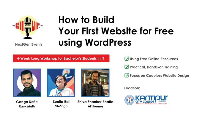Build Your First Website Free with WordPress Workshop