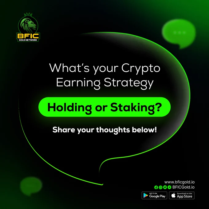 What's your crypto earning strategy❓
Holding or staking❓
Maximize your profits by staking BFIC Coin on the BFIC Gold Network app & 
potentially earn 3x returns!💰

Download the App & Discover the best way to maximize your earnings,
Share your thoughts below in the comment section! 👇💭

#BFIC #BFICGoldNetworkCommunity #BFICCoin #bficgoldnetwork #fixeddeposit #StakingRewards #ToTheMoon #crypto #CryptoCommunity #Blockchain #DreamBig #dreamcar #richlife #millionairemindset #staking #CommunityPower #smartwork #communityfirst #networkmarketing #networking #success #hardwork #earnwithyournetwork #earnwhileyoulearn #Holding