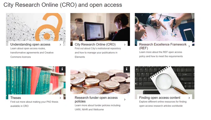 Screenshot of the Open Access Library Guides homepage.