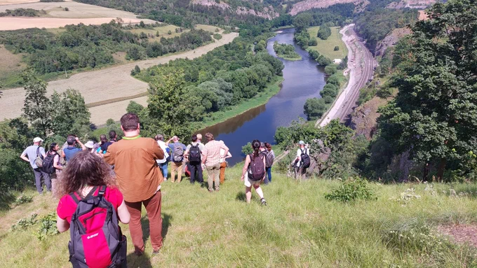 Tetín village, overlooking the Berounka river gorge