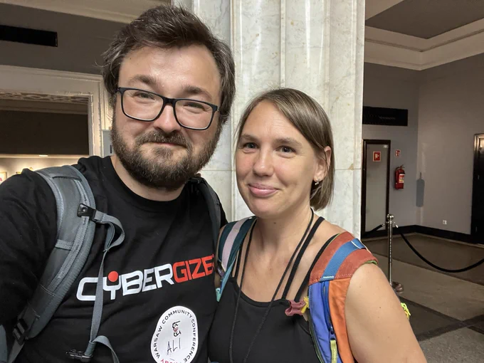 Taking photo with Hana Harencarova.