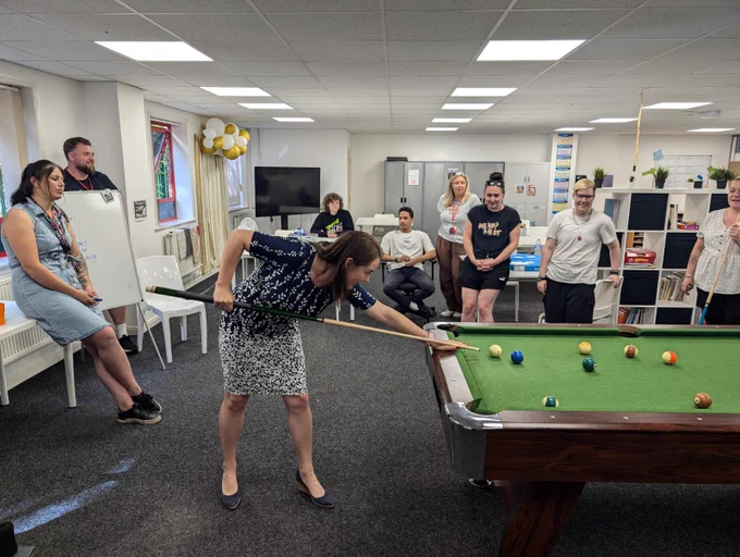 Playing pool