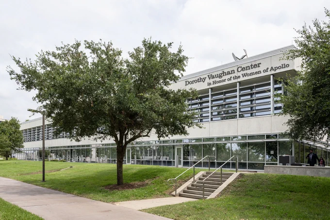A view of the Dorothy Vaughan Center in Honor of the Women of Apollo building at NASA's Johnson Space Center in Houston. Credit: NASA/David DeHoyos