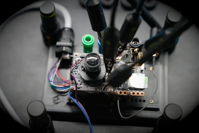 IPC/video module on a custom test assembly with Sensepeek probes