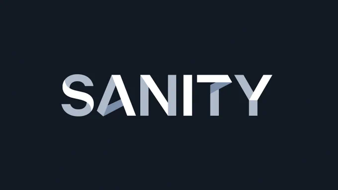The word "Sanity" made up of sharp geometric shapes