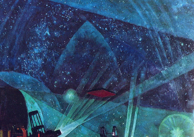 Konstantin Yuon, People, huile sur toile, 1923.