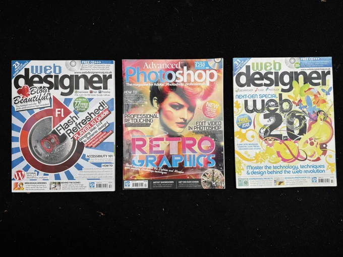 Web designer and photoshop magazine