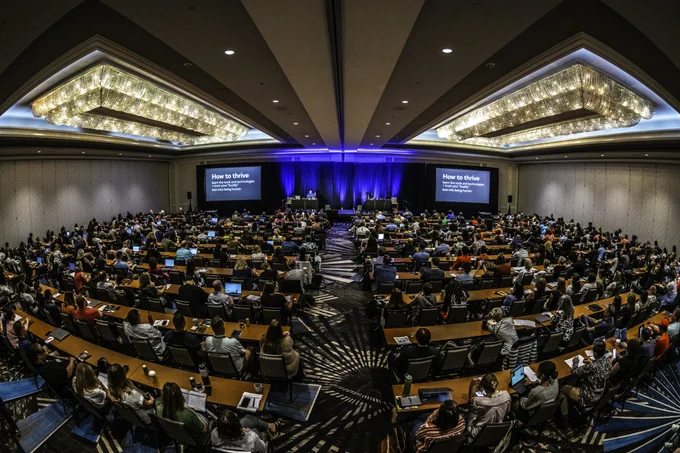 Full view of CreativePro Week 2024 Day 1 attendees