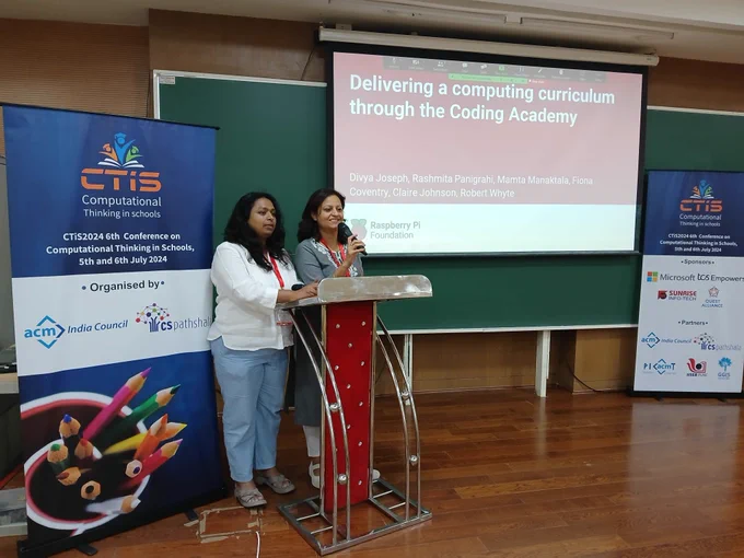 Our team presenting The Computing Curriculum at CTiS2024.