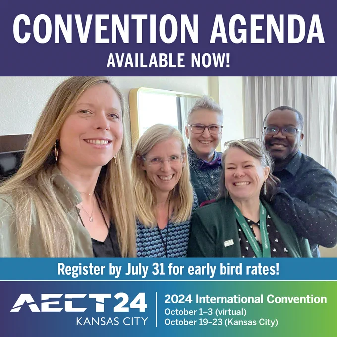 Convention agenda available now - photo of AECT convention planners and members