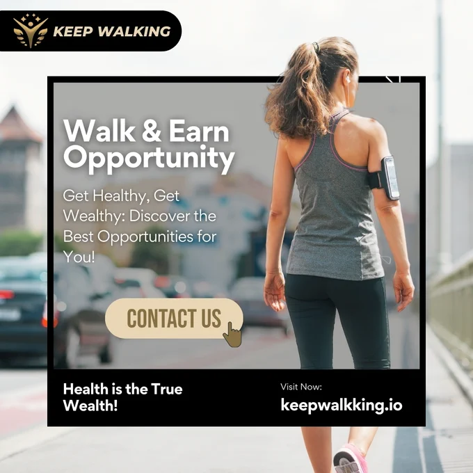Person walking outdoors, earning rewards through fitness and wellness