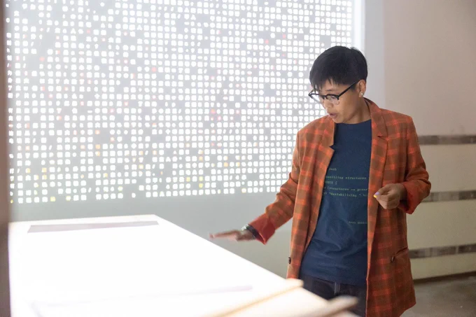 UCL Slade BA Art and Technology lead Winnie Soon at work