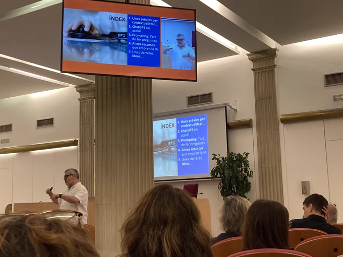 Sessió sobre IA i aprenentatge de Miquel Àngel Prats durant l’Escola d’Estiu de l’EAPC