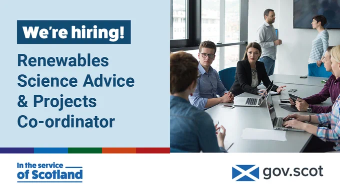 We're hiring! Renewables Science Advice & Projects Co-ordinator