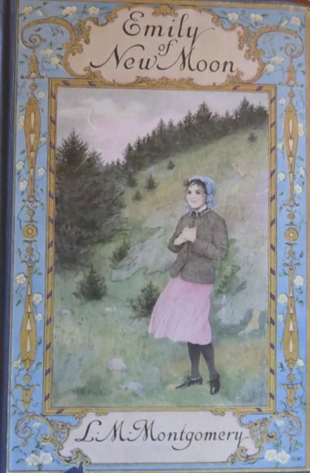 Detail from the cover of the first edition of ‘Emily of New Moon’, by L M Montgomery. Public domain image from Wikimedia Commons.
