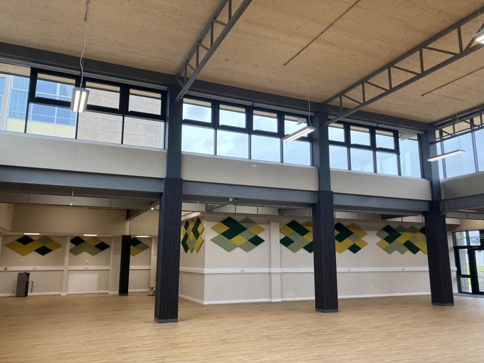 A bright and airy space for the new dining hall at St Crispin's School
