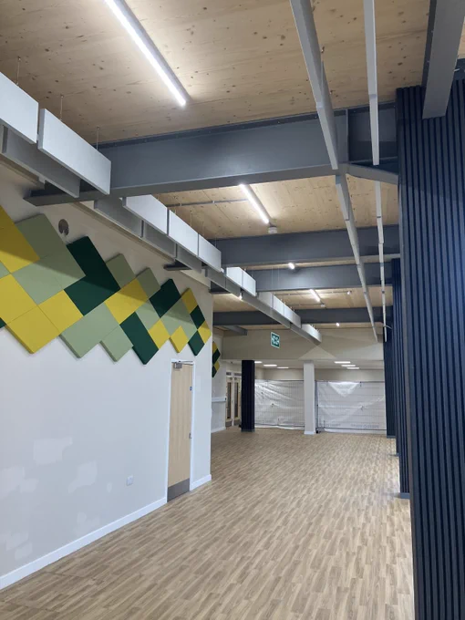 Part of the new dining hall at St Crispin's School