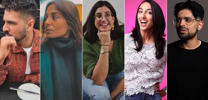 Headshots of Pardeep Singh Nijjar, Parmjit Sagoo, Roo Dhissou, Tej Dhutia and Rahul Somia.